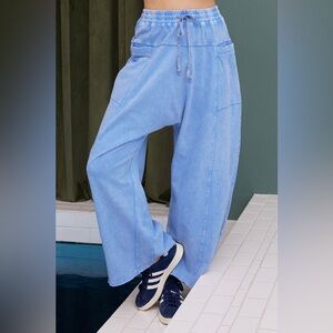 Mittoshop Mineral Wash Elastic Waist Baarrel Leg Baggy Pants 10010050822